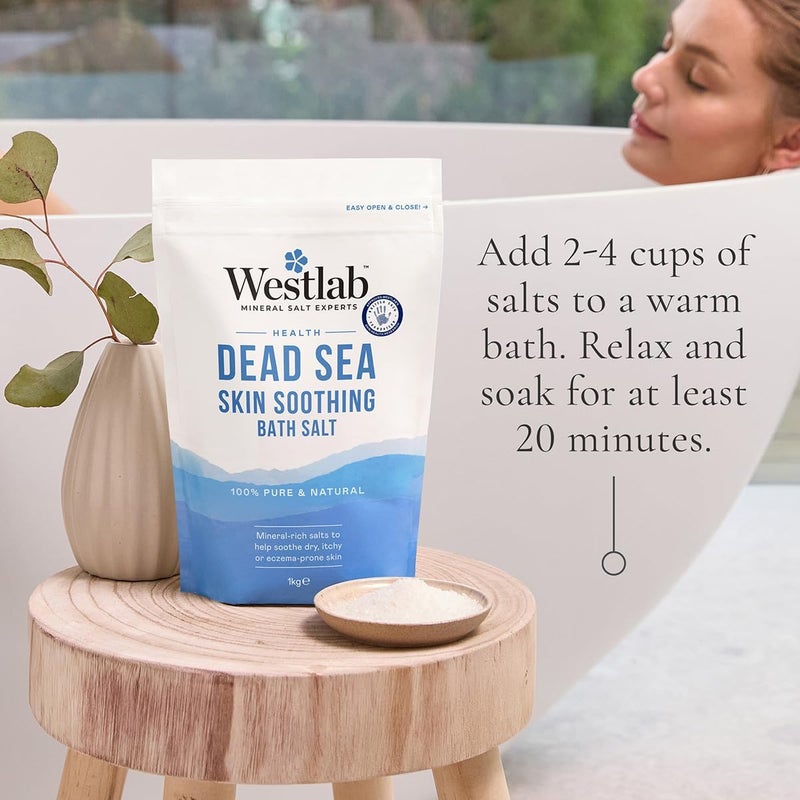 Westlab 100% Pure Soothing Dead Sea Salt, 1 Kg - Image 5